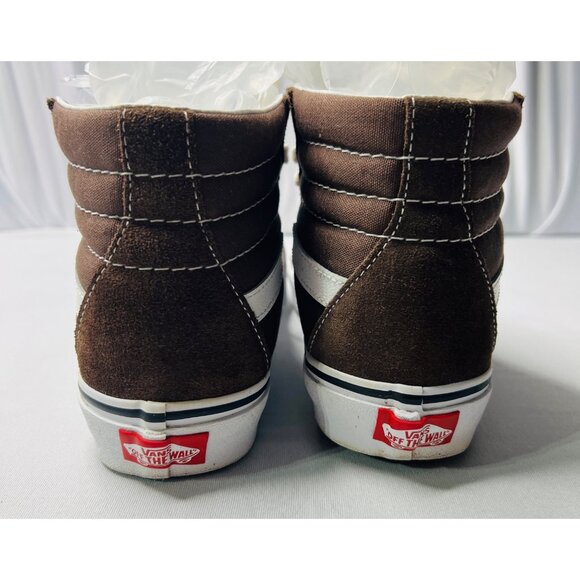 Vans Off The Wall Brown & White High-Top Sneakers Womens 6 - Picture 3 of 8